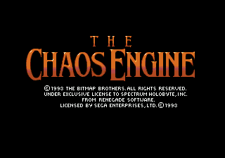Chaos Engine, The (Europe) Title Screen